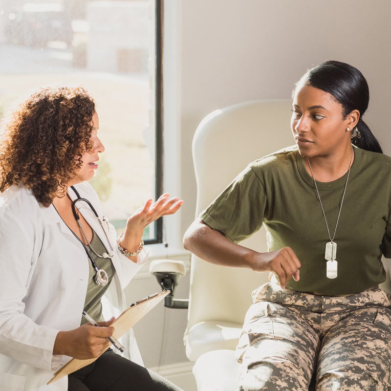 Female veteran visits female doctor